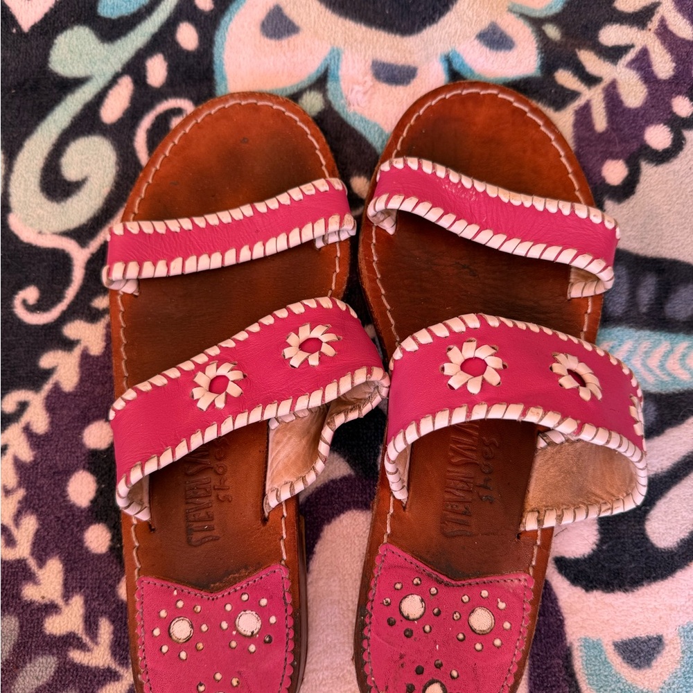 Steven Salario Stylish Pink Sandals for Women Size 6
